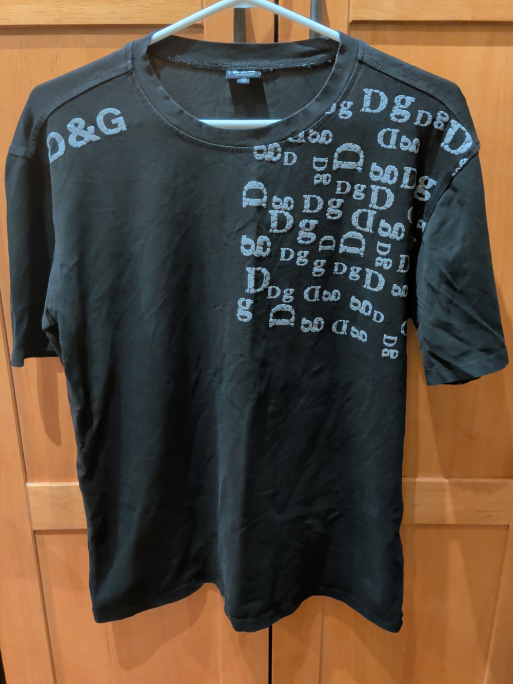 Dolce & Gabbana D&G Black Graphic T Shirt Mens Medium Designer Logo Tee